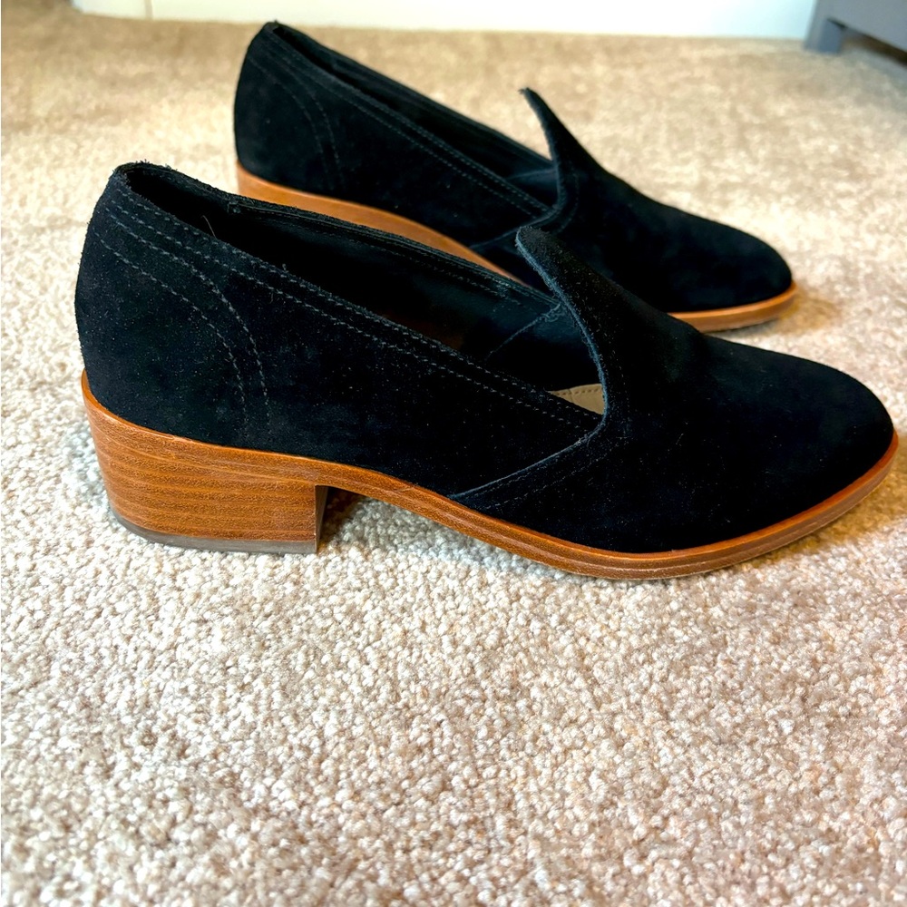 Soludos Black Suede Loafers